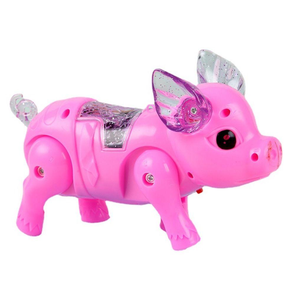 Batteries Powered Music Walking Pig Action Figure Toys Interactive Toys  Music   Baby Kids Pets