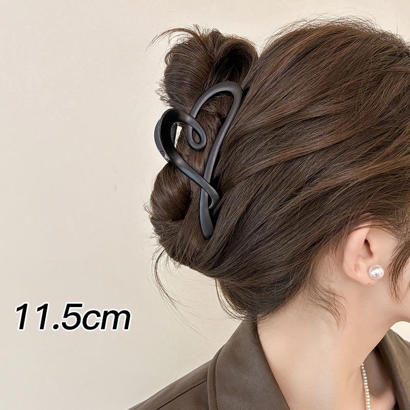 Элегантная большая заколка для волос для женщин 2025 - Шикарный дизайн 'акула' для густых волос