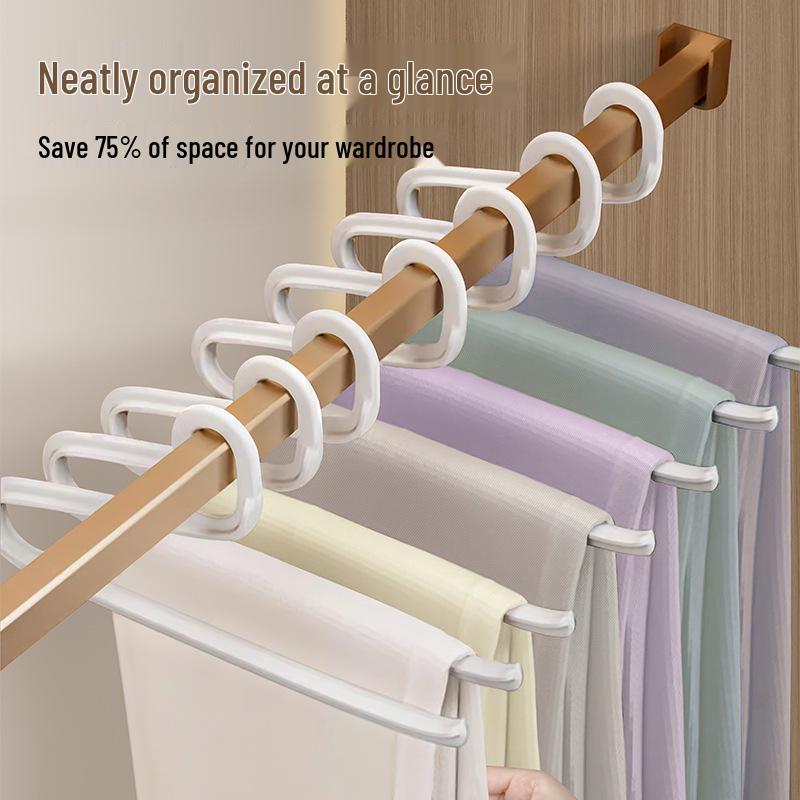 Вешалка для брюк в форме гуся с противоскользящим покрытием: 2-образная, Z-образная вешалка для хранения в гардеробе