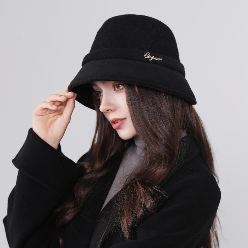 Шерстяная шляпа-ведро во французском стиле для женщин - зима и осень, дышащая вязаная шапка для повседневной носки, вечеринок