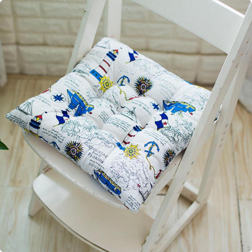 Chair Cushion with Ties Comfortable Tufted Seat Quilted Pad for Students,