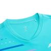 Li-Ning Футболка Club Series Striped V-Neck Competition Sports с коротким рукавом, унисекс, цвет Ocean-Blue AAYU155-3