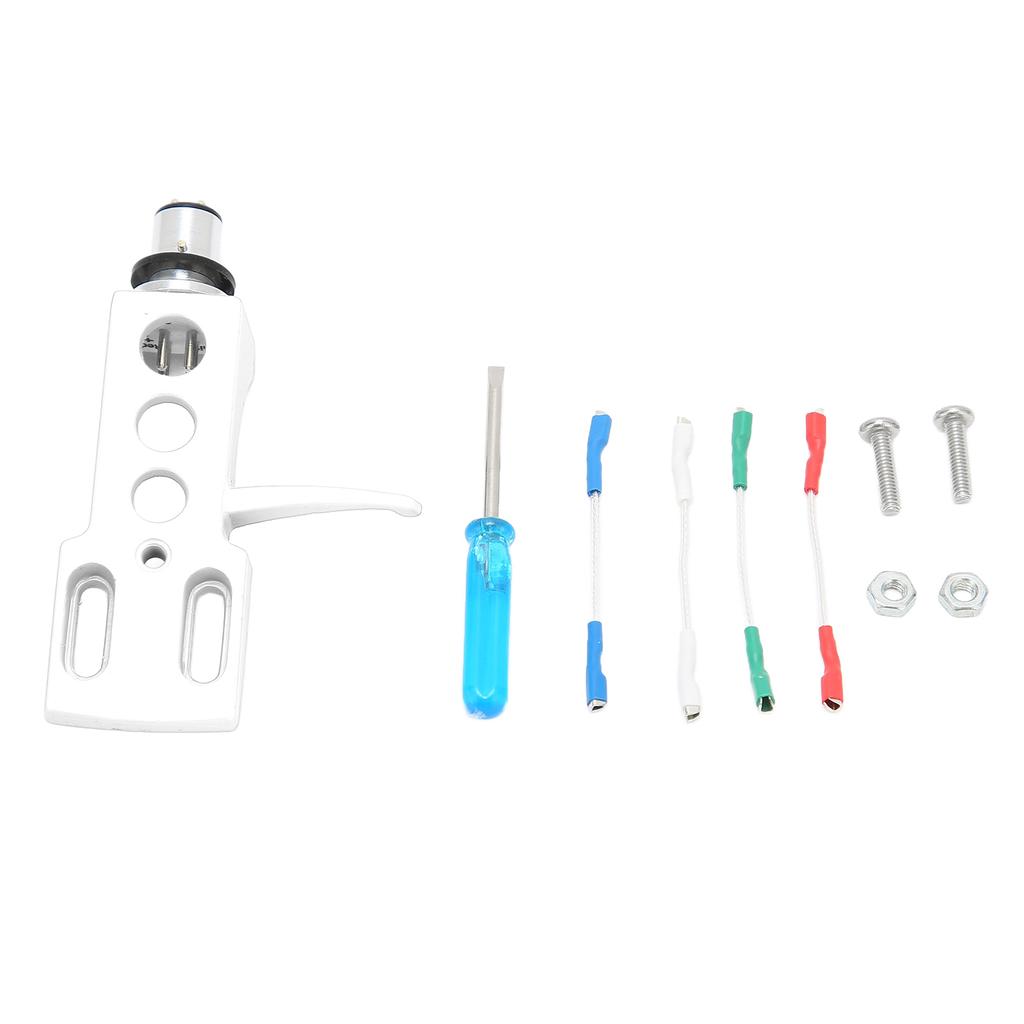 Держатель винилового стилуса Алюминиевый сплав Держатель картриджа фонографа для виниловых пластинок с 4 соединительными проводами