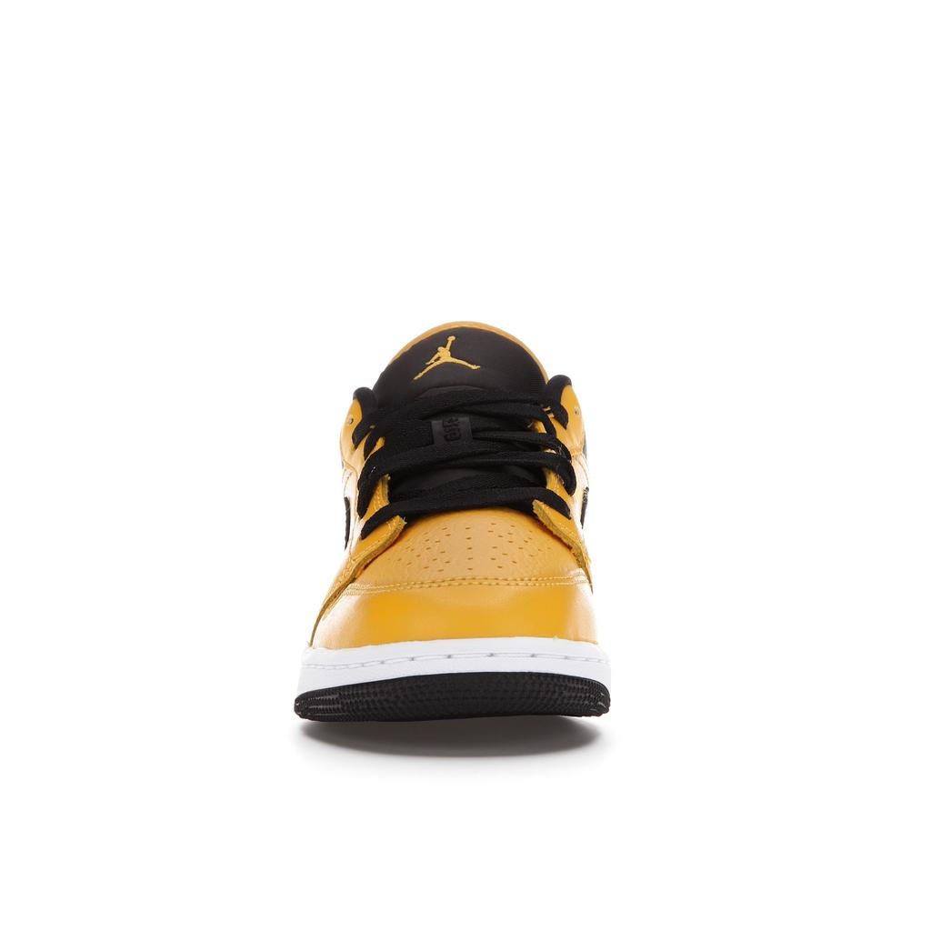 Air Jordan 1 Low GS University Gold Black Kids Sneakers White 553560-700