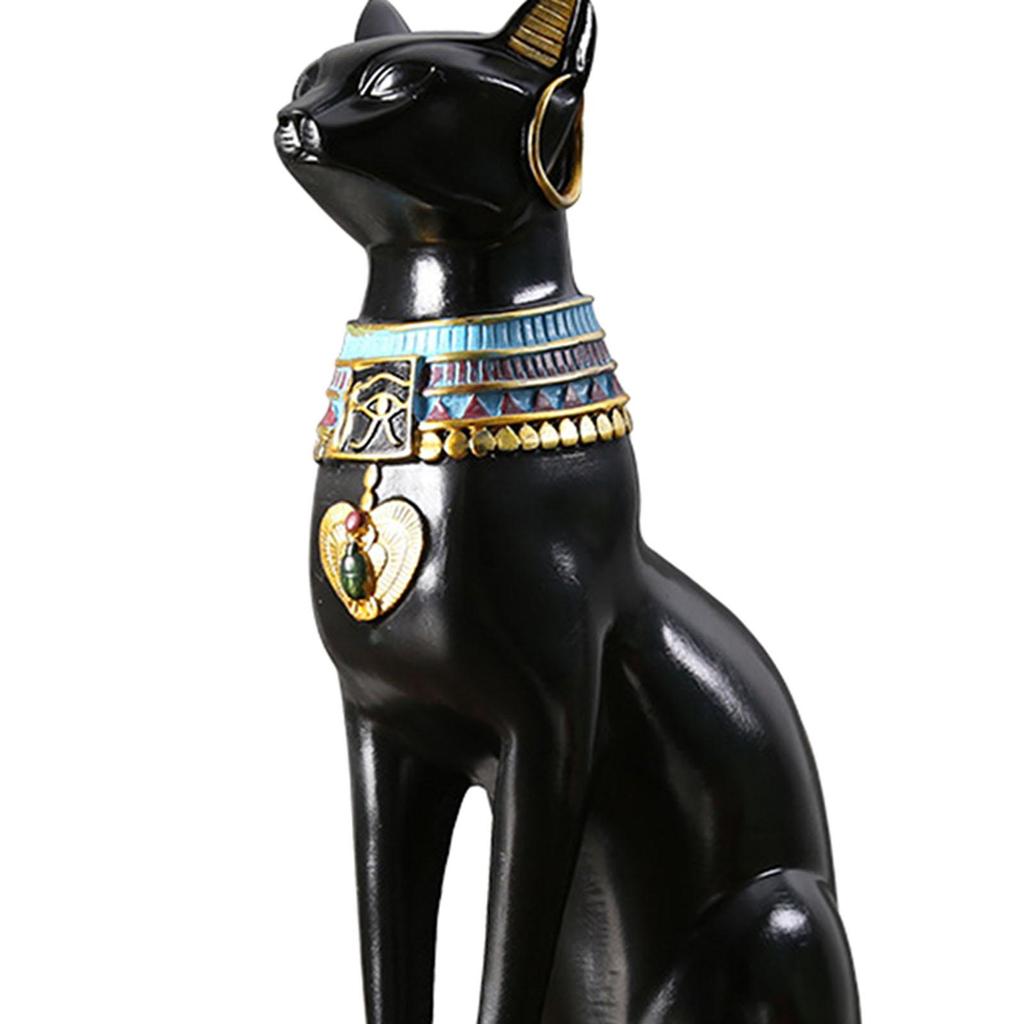 Египетская кошка богиня Бастет статуэтка украшение египетская коллекционная скульптура животного фигурка для офисной полки стола письменного стола шкафа