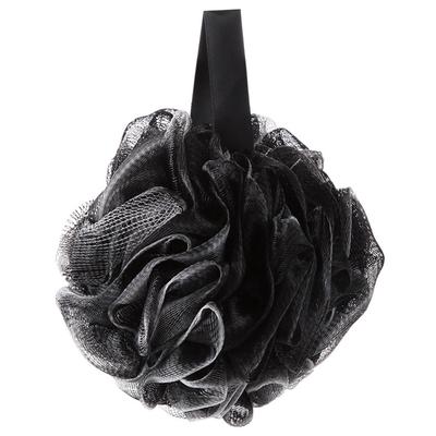 (Никита) Губка для душа для ванны Отшелушивающая сетчатая щетка Губка для душа для ванны Чистая черная