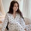 RYMD Black Dot Кормящий пижамный комплект из двух частей с длинными рукавами