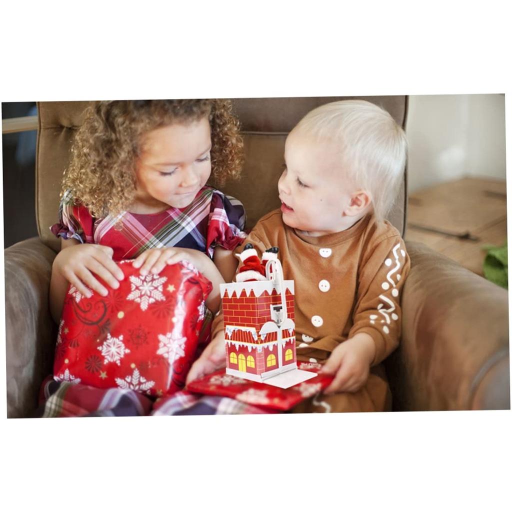 Электрический Санта-Клаус, спускающийся вниз и вниз по дымоходу, рождественская игрушка Санта на батарейках, музыкальная кукла, рождественское украшение, подарок для детей, без батареек