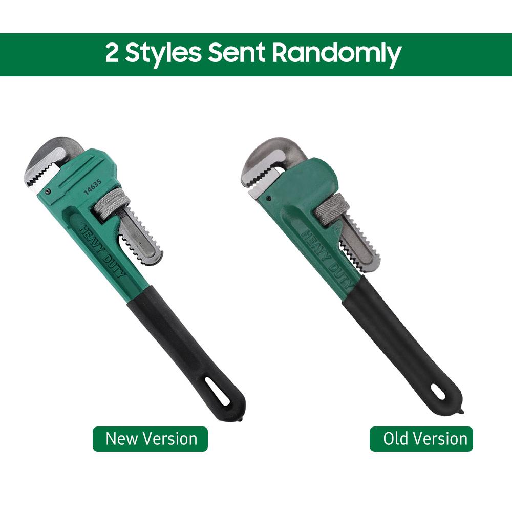 Heavy Duty Pipe Wrench Carbon Steel Adjustable Plumbing Wrench Plumber Tools for Home