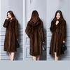 Фольклорная осенне-зимняя длинная шуба из искусственного меха и куртка с лацканами из норкового меха