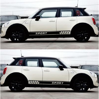 2 шт. Автомобильные Графические Наклейки на Кузов с Обеих Сторон Виниловые Наклейки Спортивные Гонки