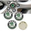 4pcs/lot 56mm Wheel Hub Center Cap Classic Green Arrow Logo Badge Cover 4 Clips For Skoda Octavia Superb Rapid Kodiaq Karoq