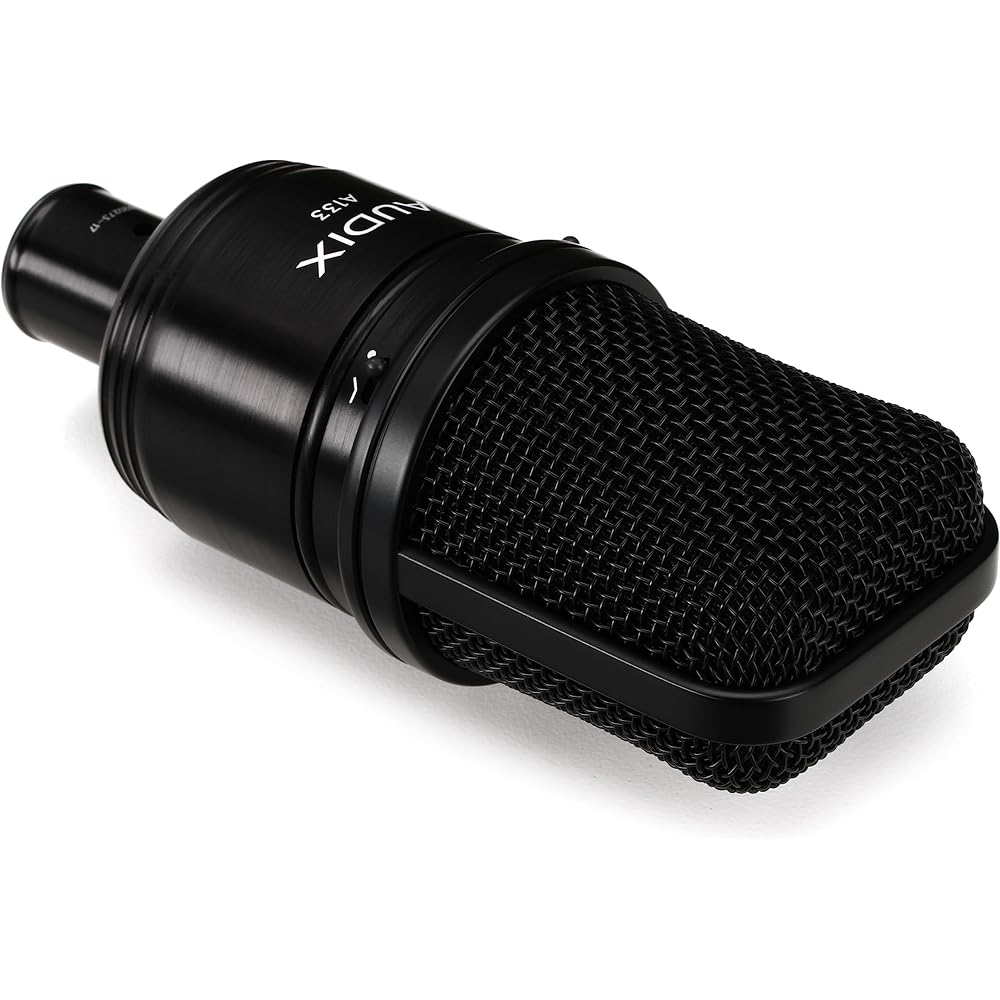 AUDIX A133 Large Diaphragm Condenser Microphone for Instrument Recording, Guitar Amplifiers, Drum Overheads, and Video Streaming in Studios, with Pads