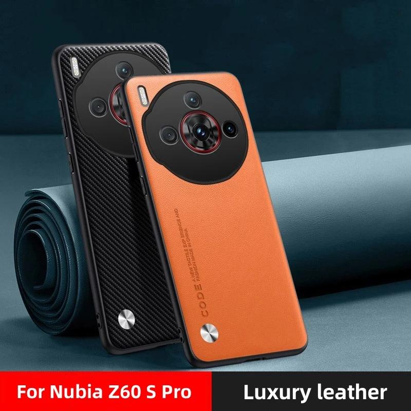 Для ZTE Nubia Z60s Pro чехол простой PU кожаный силиконовый TPU мягкий защитный чехол для Nubia Z60 S Pro Z60SPro противоударный жесткий бампер