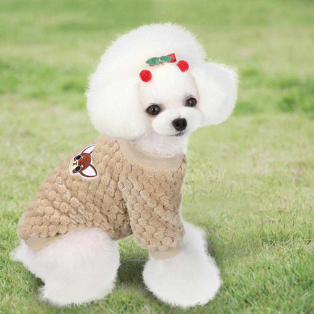 Флисовый зимний теплый джемпер для собак, пальто, свитер, одежда для щенков и кошек, одежда