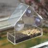 Acrylic Hanging Bird Feeder with Splash Prevention for Balcony or Window.