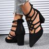 Туфли на высоком каблуке женские сандалии с острым носком на толстом каблуке обувь женская сексуальные летние сандалии 2025 дизайнерский бренд платье mujer de zapatillas
