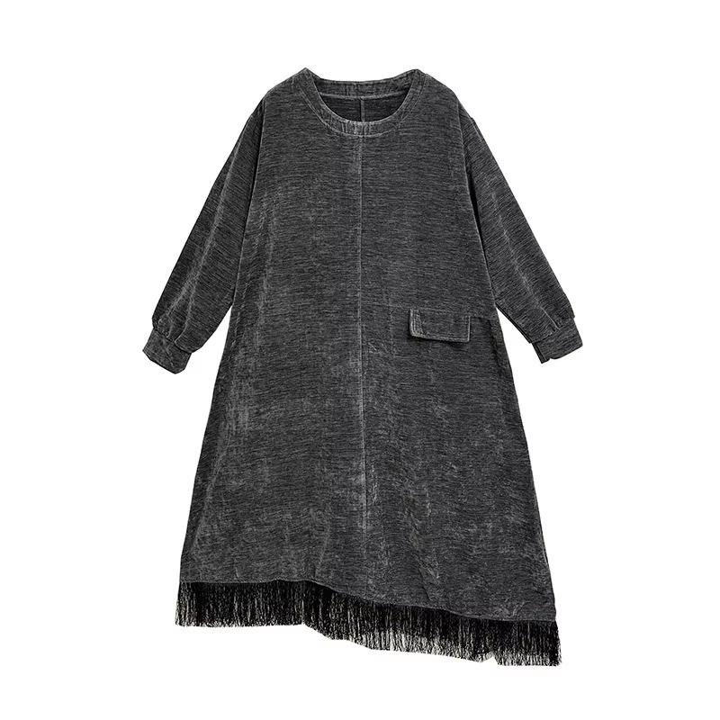 Xitao Асимметричные платья в стиле пэчворк с кисточками GYX1037