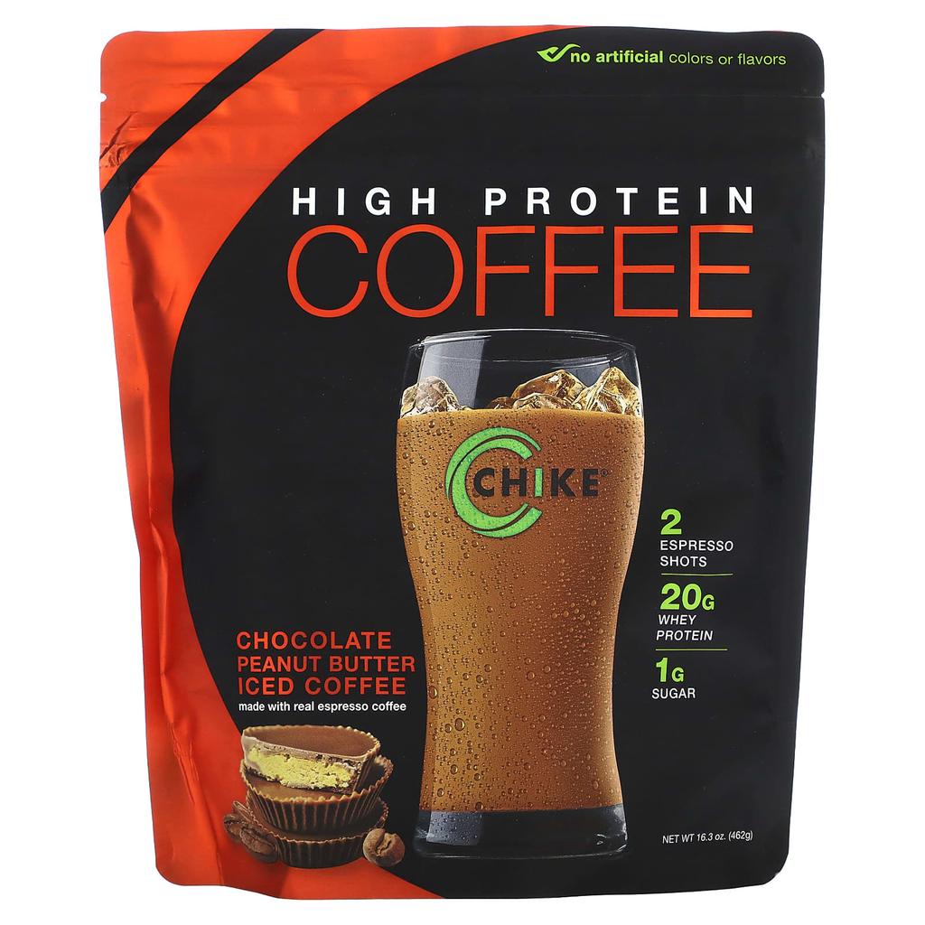 Chike Nutrition High Protein Iced Coffee, Chocolate Peanut Butter, 16.3 Oz (462 G)