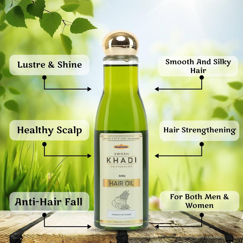 Масло для роста волос с Амлой (200 мл), Amla Hair Oil, Swosh