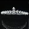 Великолепные посеребренные хрустальные жемчужины свадебные тиары корона из розового золота сплав горный хрусталь диадема ободок свадебные аксессуары для волос
