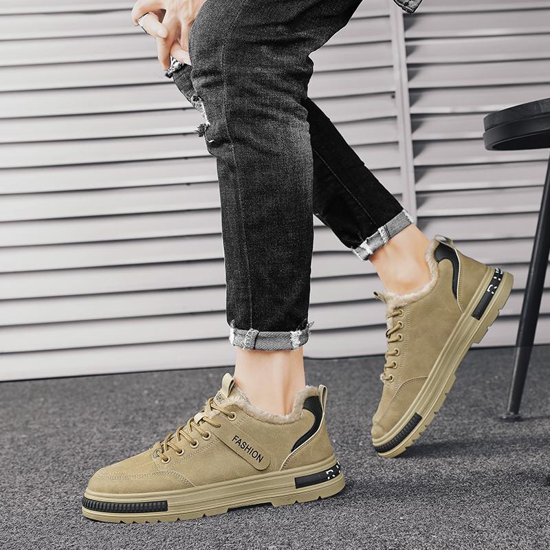 Зимние мужские толстые и мягкие теплые и модные низкие хлопковые туфли повседневные хлопковые туфли рабочая защитная обувь