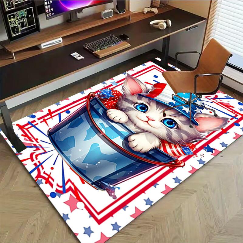 1PC Kitten Flag Extra Large Non Slip Floor carpet, Office, family, Studio   Large Area Rug Indoor Rugs, Bold Statement Piece