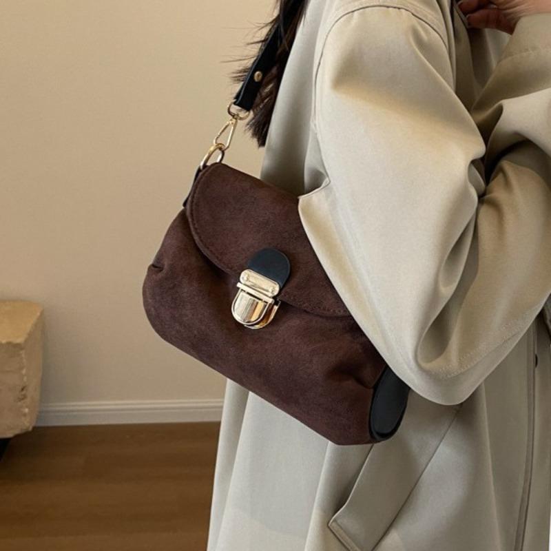 Advanced Commuting Trend Underarm Bag Small Autumn and Winter Bag Women's 2023 New Cross Body Small Bag Suede Shoulder Bag