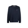 Polo Fw22 Solid Logo Embroidered Crewneck Sweatshirt Men Sweatshirt Navy-Blue 710888284-001