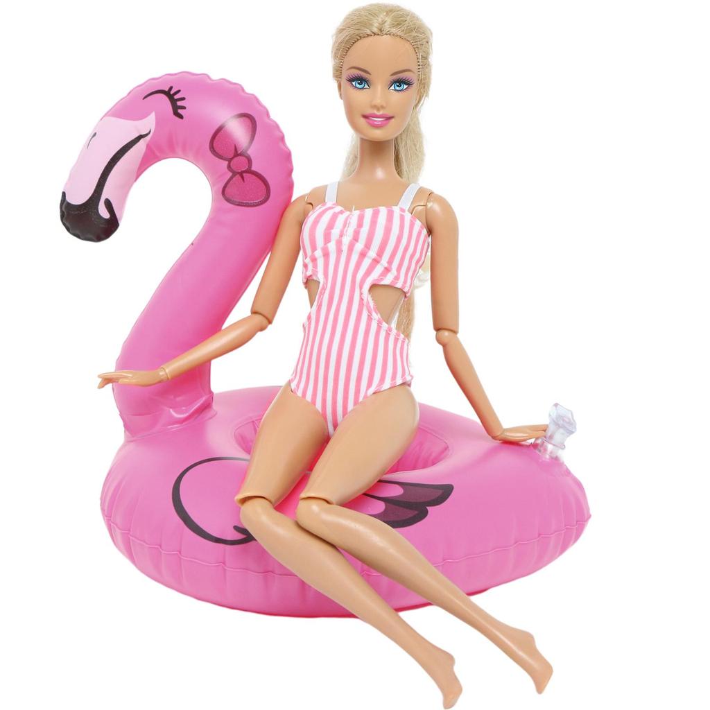 1x Кукольный спасательный круг + 1x купальник Одежда для кукол 30 см 1/6 Аксессуары для кукольного домика Детская ролевая игра Летняя пляжная игрушка для купания