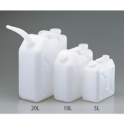 AS ONE Square Bottle (with Nozzle, HDPE), 10L / 5-037-02