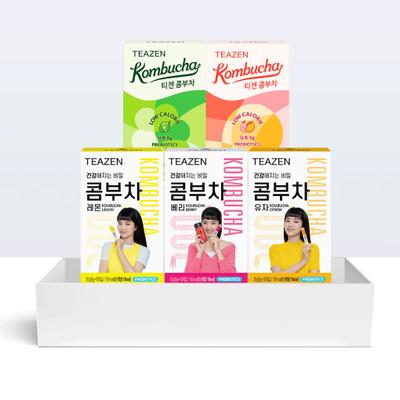 [4+1] Kombucha 10 палочек x 5 коробок смешанного типа (50 палочек), Корейский Комбуча