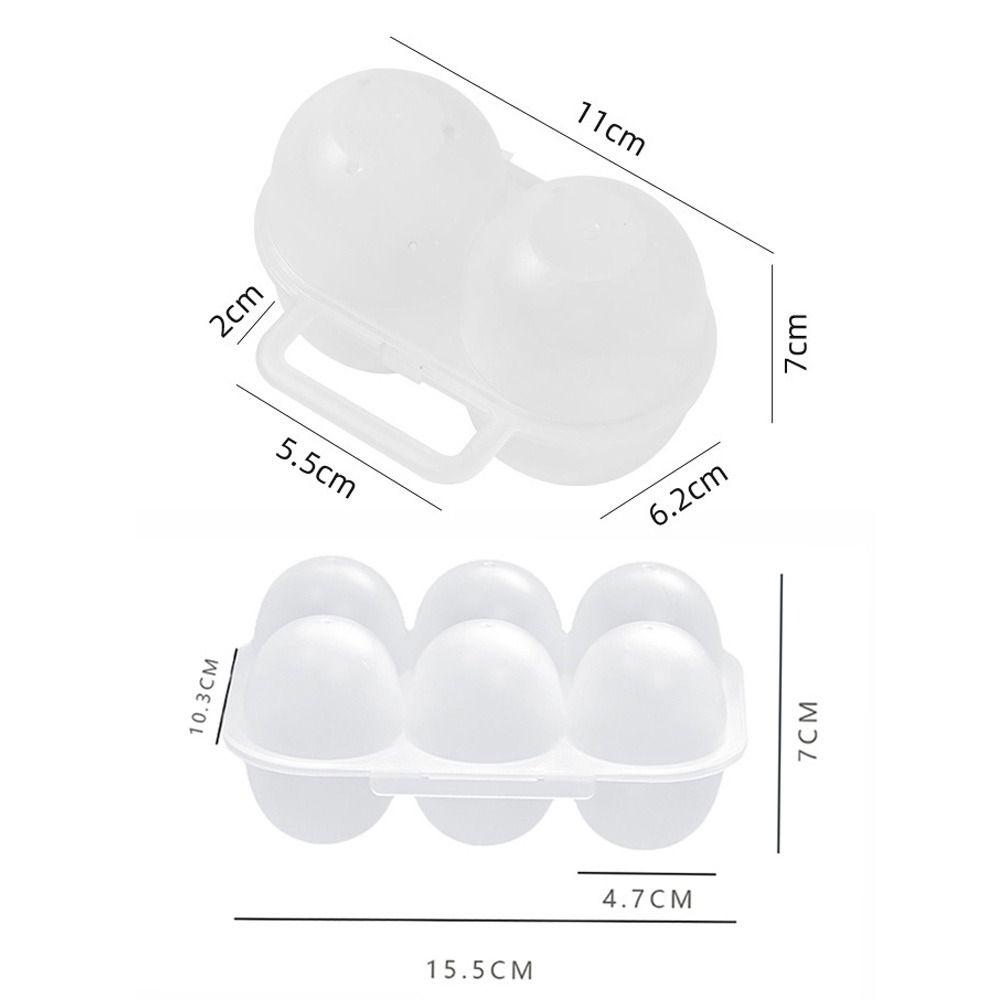 Plastic Storage Box 2 Grid 6 Gird Egg Tray Durable Egg Carton Picnic