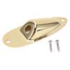 Electric Guitar Jack Plate Input Output Socket Boat Style Instrument Accessory with Screw Gold