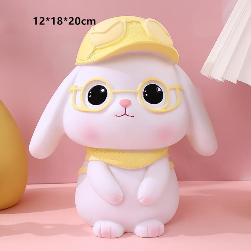 Мультяшные кролики Форма Копилки Поощряют Привычки Накопления У Детей и Подростков Животное Статуэтка Копилки Домашний Декор