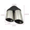 Double Straight Slant Stainless Steel Exhaust Muffler Tailpipe Decoration