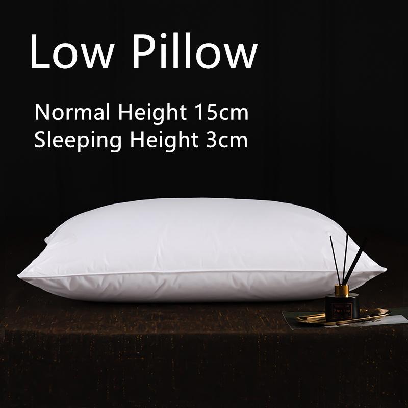1шт гусиное перо и пух белые подушки вставки кровать сон 5 звезд отель коллекция подушки медленно отскакивают с 100% хлопковым чехлом