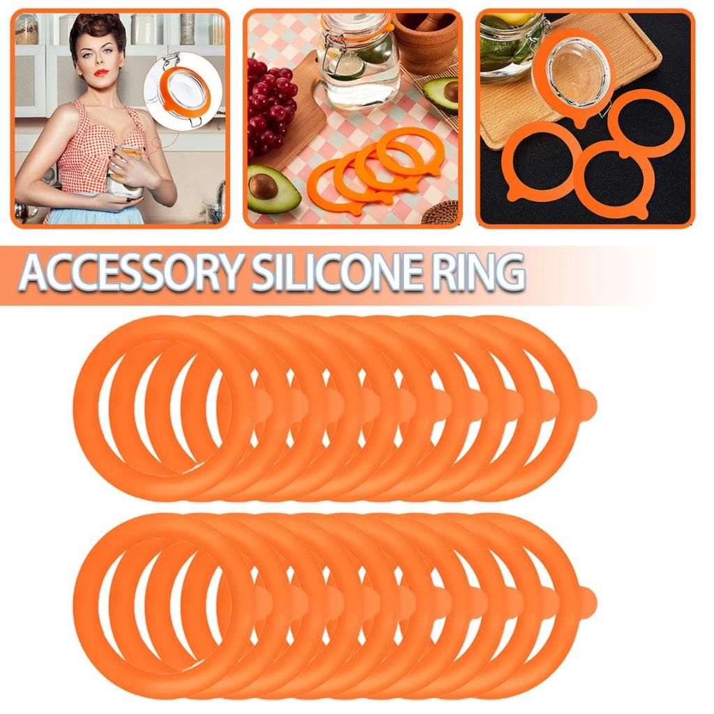 Силиконовое уплотнительное кольцо PDTO для крышек Mason Jar, герметичная замена прокладки, герметичная прокладка