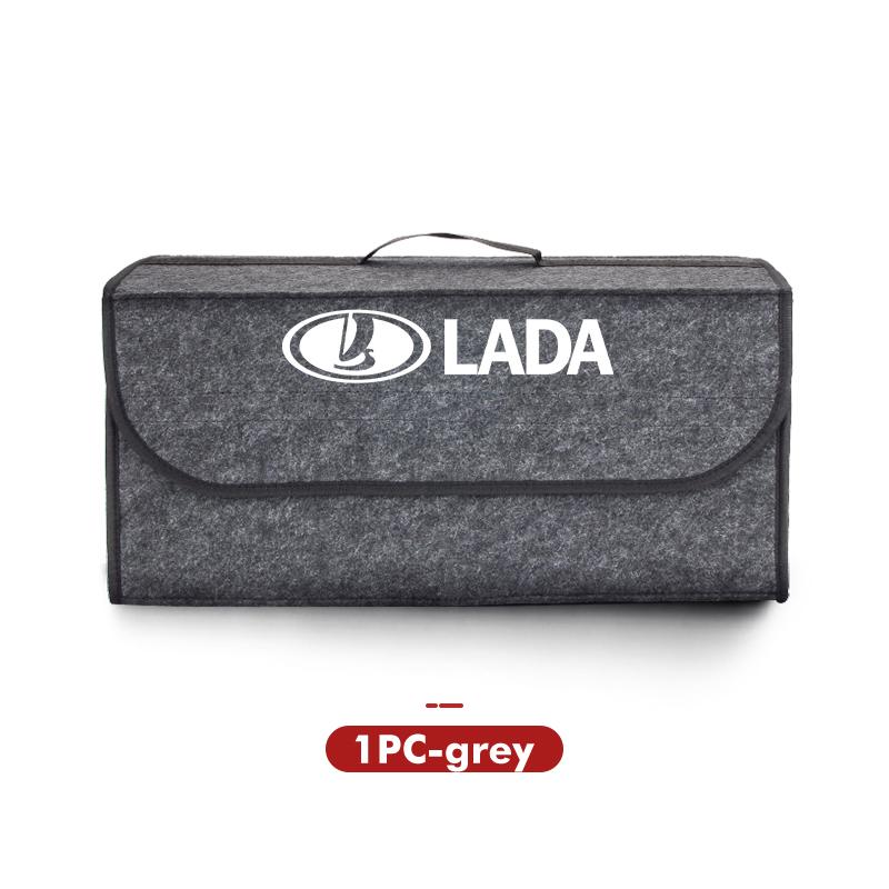Для автомобиля Lada Складная войлочная сумка-органайзер в багажник Большой вместимости Коробка-органайзер Аксессуары Samara Niva Vesta Granta Riva Priora 4x4 WW1