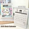 Cartoon Dog 2026 Desk Calendar Memo Notes Monthly Calendar Learning Plan Calendar  Work Scheduling