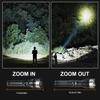 High Strong Power Led Tactical Flashlights Spotlights Telescopic Zoom Built-in Battery USB Rechargeable Camping Emergency Torch