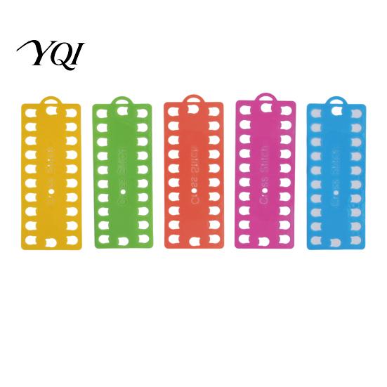 Embroidery Project Tools 5Pcs 20-Hole Floss Organizer, Plastic Thread Winding Board, Cross Multi Hole Board Stitch Holder Plate, Bobbin for