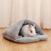 Fleece Pet Bed Sweat-absorbent Pet House Kitten Mat Sleeping Bag  Small Pet