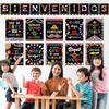 Outus 21 Pcs Hispanic Heritage Month Posters Spanish Bienvenidos Motivation pirational Posters International World Flag Bulletin Board Decoration for