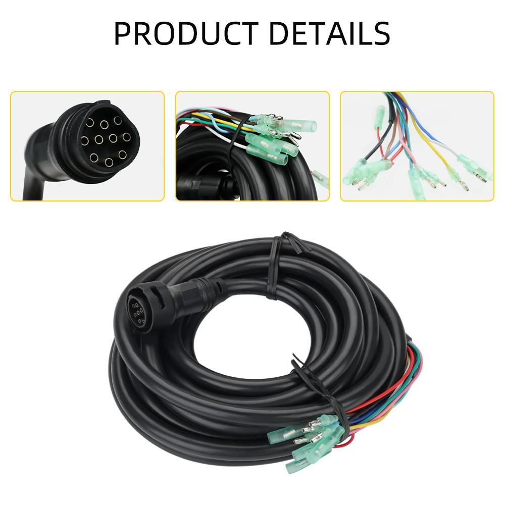 688-8258A-20-00 Main Wiring Harness for Yamaha Outboard Motor 703 Remote Control Box 10 Pin16.4FT Cable Replacement 688-8258A-20