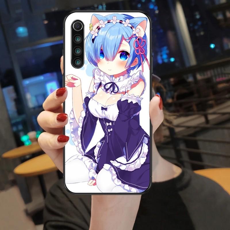 Rem Anime Cute Girl Phone Case For Xiaomi Mi 12 11T 10T 9T Lite Pro Ultra Note 10 Poco F3 F4 X4 GT Soft Black Phone Cover