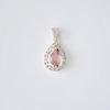 Кулон из розового кварца, эффектное ожерелье, дизайнерское ожерелье с грушевидной огранкой для женщин, ожерелье с камнем по знаку зодиака для любимых