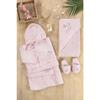 Роскошный комплект халатов для маленьких девочек, комплект полотенец, ткань из 100% хлопка, 0–2 года, Stl6582