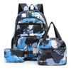 Large Capacity School Bag Backpack Set Male Female Student Three-Piece Backpack