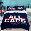 Capitals ice hockey 3PCS Bedding set,Ideal for 1pc Duvet Cover And 2pcs Pillowcases Perfect for Fan gift,Ideal for Bedroom, Dormitory